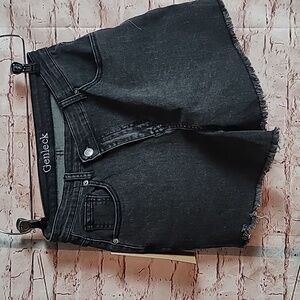 Genleck black jean shorts medium nwt new with tags